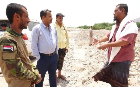 في إطار اهتمامه الاستثنائي بمشروع سد حسان.. محافظ أبين يطلع على سير الأعمال الجارية بالسد