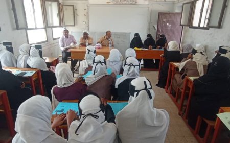 بمناسبة اليوم العالمي للبيئة. مكتب البيئة ينظم محاضرة توعوية ويأسس نادي بيئي بمجمع الفتح التربوي بمديرية خنفر