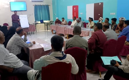 مؤسسة شباب أبين تنفذ ورشة عمل حول " آلية الانذار المبكر وتحديد الأسر المستضعفة" بمجتمع دهل احمد بزنجبار. 