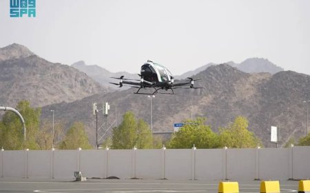 السعودية تدشن لأول مرة تجربة التاكسي الجوي ذاتي القيادة.. شاهد الصور