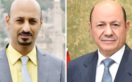 رئيس مجلس القيادة الرئاسي يطمئن على صحة مدير عام مديرية القاهرة بتعز