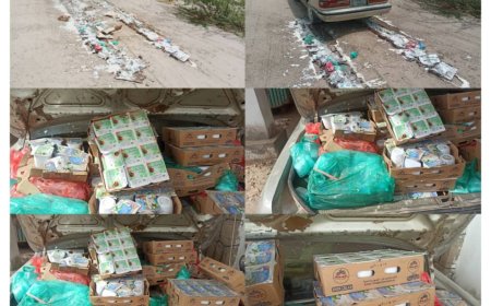 الاشغال العامة والصناعة والتجارة زنجبار تتلف 70 كرتون زبادي فاسدة.
