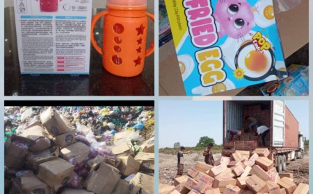 هيئة المواصفات والمقاييس ترفض وتتلف منتجات مخصصة للأطفال واخرى مخالفة في ميناء المنطقة الحرة بعدن وتعز