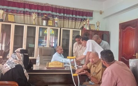 تبادل التهاني العيدية بتربية بلحج عقب اجازة العيد الأضحى