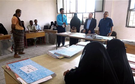 أمين عام محلي أبين يقوم بجولة تفقدية للمكاتب التنفيذية بعد عطلة عيد الأضحى