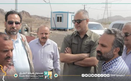 للإطلاع على آخر مستجدات العمل فيها..المهندس معين الماس يزور محطة الوزن المحوري بالعند في لحج