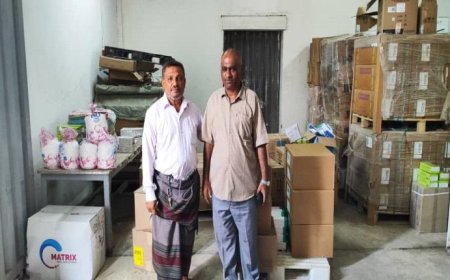 الإمداد الدوائي يرفد مراكز عزل الكوليرا بأبين بالأدوية السوائل الوريدية.