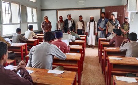 تدشين الامتحانات النهائية للشهادة الثانوية للعام الدراسي2024/2023م  بثانوية  هدى حبان شبوة 