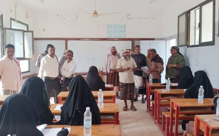 تدشين اختبارات إنهاء مرحلة الثانوية العامة بيافع سرار