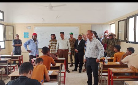 مدير عام زنجبار الشدادي يشارك في تدشين الاختبارات النهائية لطلاب الثانوية العامة للعام الدراسي 2023 / 2024م. 