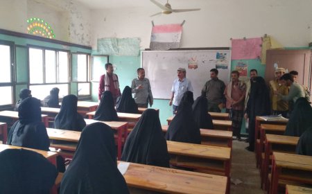 محلي المسيمير بلحج يدشن الاختبارات النهائية للعام 2024/2023