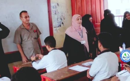 د. نوال جواد تتفقد سير اختبارات الثانوية العامة بمديرية البريقة وتشدد على منع ظاهرة الغش