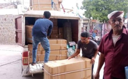 معدات طبية ممنوحة من منظمة دولية تصل مستشفى طور الباحة العام بلحج