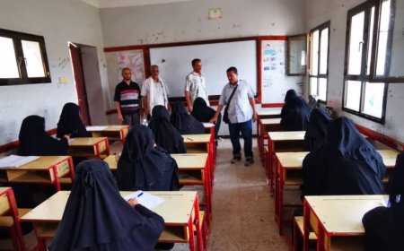 الضالع.. زيارات مكثفة للمراكز الاختبارية في مديرية الحصين