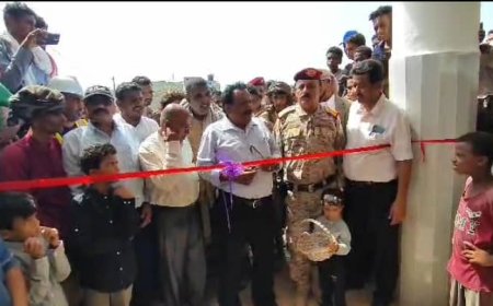 افتتاح مشروع الإنزال السمكي في مدينة بير علي بمديرية رضوم بمحافظة شبوة