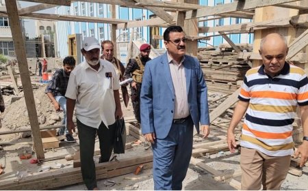 مدير عام المنصورة يتفقد الأعمال الإنشائية بمشروع مبنى الأحوال المدنية