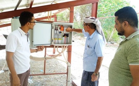 مدير عام مديريه المسيمير يستلم مشروع مياة منطقة عيانه بلحج