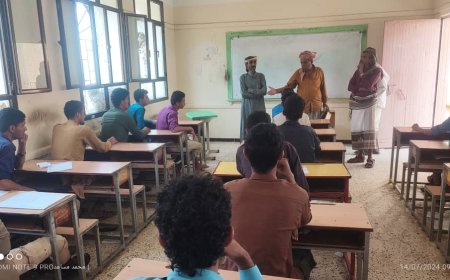 رئيس انتقالي جيشان يتفقد سير الامتحانات في المديرية 