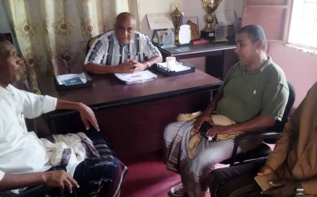 مدير مكتب الشباب والرياضة بأبين يلتقي برئيس لجنة حكام المحافظة