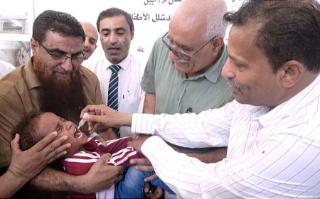 انطلاق المرحلة الثانية لحملة التطعيم ضد شلل الأطفال في محافظة أبين