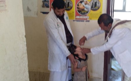 تدشين الحملة الوطنية ضد شلل الأطفال بمديرية جيشان