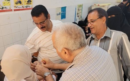 الداؤودي"و"الييشي" يتفقدان سير حملة التحصين ضد شلل الأطفال في مديرية المنصورة