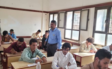 الضالع.. مدير قسم الاختبارات بالحصين يتفقد سير العمل في مدرسة المفلحي بخله