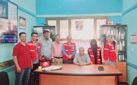 الضالع.. الهلال الأحمر يختتم مشروع تقديم الإسعافات الأولية في مراكز إختبارات الثانوية العامة