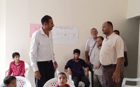 لدى زيارته لمركز تأهيل المعاقين.. مأمور مديرية الضالع يطلع على أنشطة المركز 