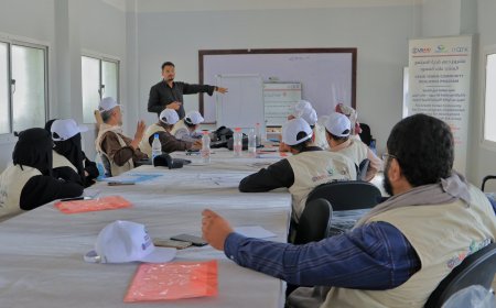 ورشة تدريبية حول حماية وحقوق الطفل ضمن مشروع دعم قدرة المجتمع اليمني على الصمود في مديرية يافع