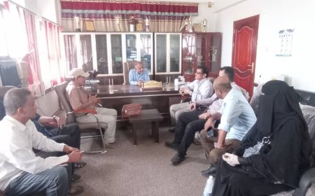 لقاء تشاوي بتربية لحج حول تطوير برنامج الغذاء المدرسي 