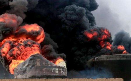 انفجار ضخم اليوم في ميناء الحديدة