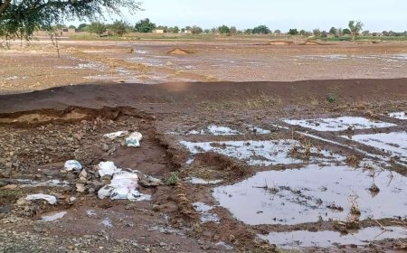 صور أولية تظهر حجم الدمار التي خلفته السيول في الحديدة