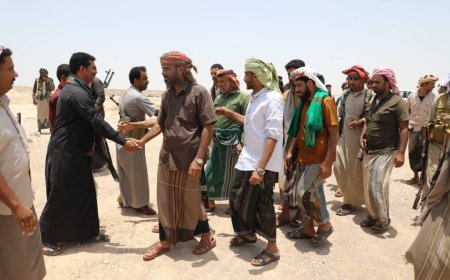 رئيس حلف قبائل حضرموت يتفقد نقطة رسب بمديرية ساه