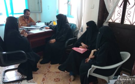 لجان المتابعة والتقييم بأبين تزور مؤسسة تمكين للتنمية المستدامة وتشيد بجهودها في خدمة المجتمع