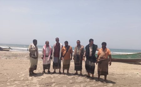 بتوجيهات محافظ شبوة ابن الوزير وبدعم إماراتي.. نزول لجنة لتحديد موقع مشروع مركز الإنزال السمكي بمنطقة عرقة الساحلية بمديرية رضوم