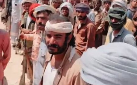 وفد قبائل بني تميم يزور أحد مواقع حلف قبائل حضرموت في الهضبة