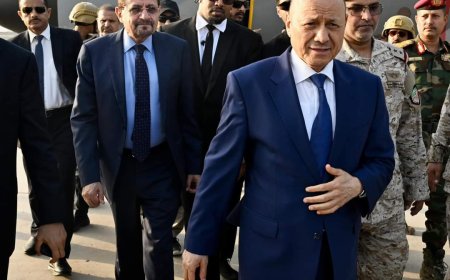 رئيس مجلس القيادة يعود إلى العاصمة المؤقتة عدن