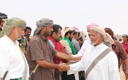 رئيس حلف قبائل حضرموت يستقبل جمع من مشايخ ووجهاء وأعيان قبيلة بني سعد