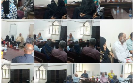 مدير عام مكتب الصحة يعقد اجتماعاً بإدارة مستشفى الأمراض النفسية ويؤكد على أهمية تضافر الجهود من أجل تحسين مستوى الرعاية الصحية