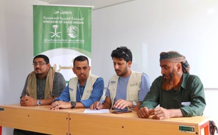 مدير تربية الوضيع يدشن افتتاح 5 فصول دراسية (كرفانات) مقدمة من مركز الملك سلمان