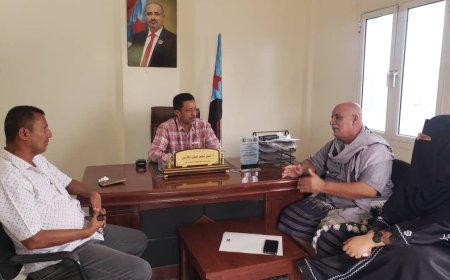 رئيس تنفيذية انتقالي أبين يلتقي برئيس تنفيذية انتقالي لودر