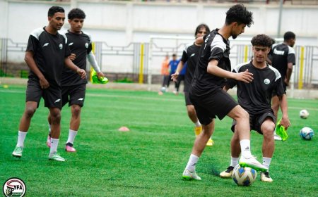 منتخب الشباب یدشن الحصة التدریبیة الأولی لشهره الثاني ضمن معسکره الداخلي بصنعاء