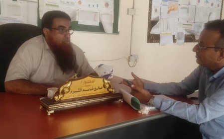 مدير الصحة بمحافظة أبين يجتمع مع مدير الصحة في مديرية الوضيع لدعم القطاع الصحي