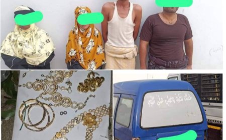 أمن مديرية خنفر يلقي القبض على عصابة سرقت كمية  من الذهب  من جعار  وإستعادة  المسروقات