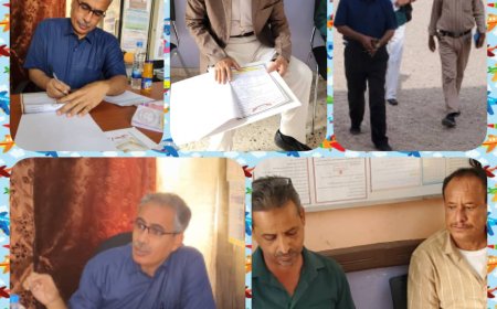 مدير مديرية عتق ومدير التربية في زيارة تفقدية لمدرسة 30 نوفمبر النموذجية