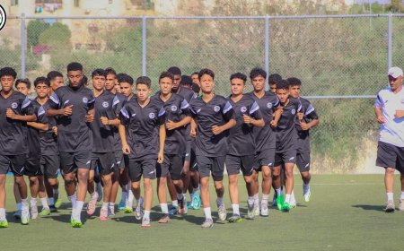يستعد لمواجهة السعودية يوم الجمعة ...منتخب الناشئين يجري حصة تدريبية استشفائية