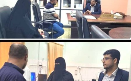 وكيل وزارة الصحة يتفقد أوضاع مستشفى ابن خلدون العام في لحج