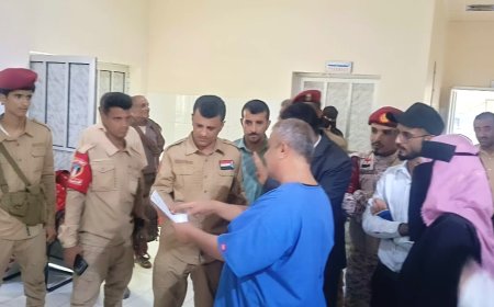 قائد الشرطة العسكرية يتفقد مستشفى عبود العسكري بخور مكسر بالعاصمة عدن