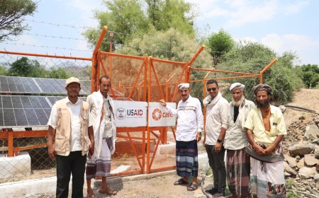 مدير عام المسيمير بمحافظة لحج يفتتح 3 مشاريع مياه في المديرية 